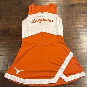 Longhorns Kids Cheerleader Costume - Orange and White